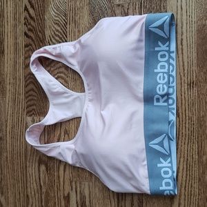 (L/XL) Reebok Pastel Padded Support Wireless Sports Bra Racerback Activewear